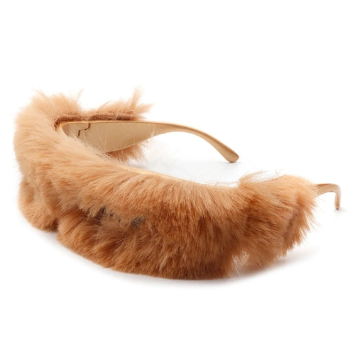Y2K Fuzzy Wrap Around Sunglasses