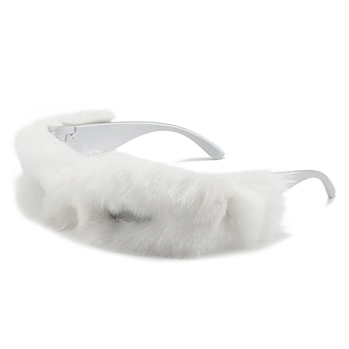 Y2K Fuzzy Wrap Around Sunglasses